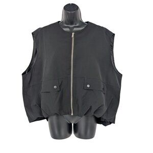 Commense Utility Vest Jacket Women Size XL Zip Up Streetwear Minimalist Gorpcore